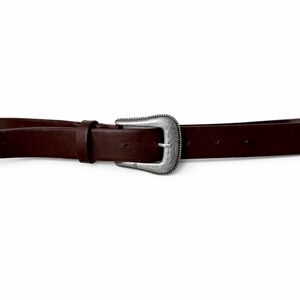 ZARA Brown Faux Leather Belt – Silver Buckle